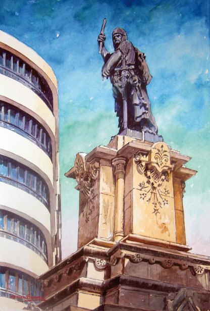 Monument a Roger de Llúria al final de La Rambla